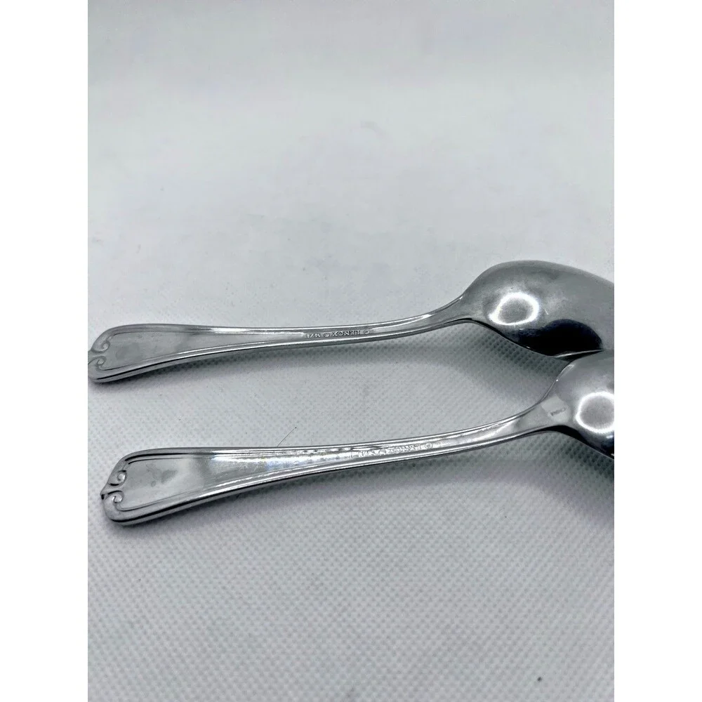 2 Lenox Stainless BUTLER'S GOURMET  Teaspoons 18/8 Flatware China 7 1/4